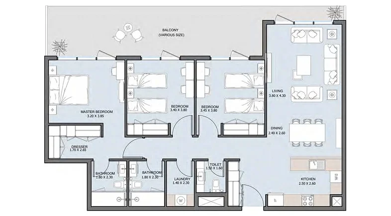 3 Bedroom