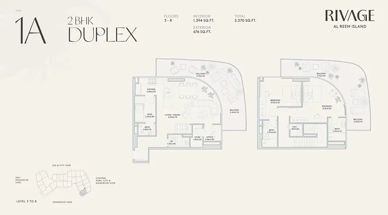 2 Bedroom duplex