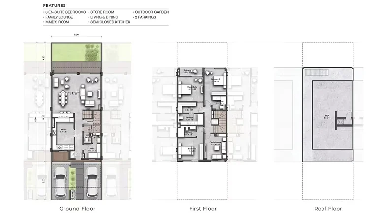 3 Bedroom townhouses 4