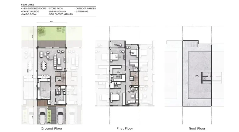 3 Bedroom townhouses