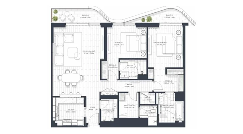 2 Bedroom +1 (type 3)